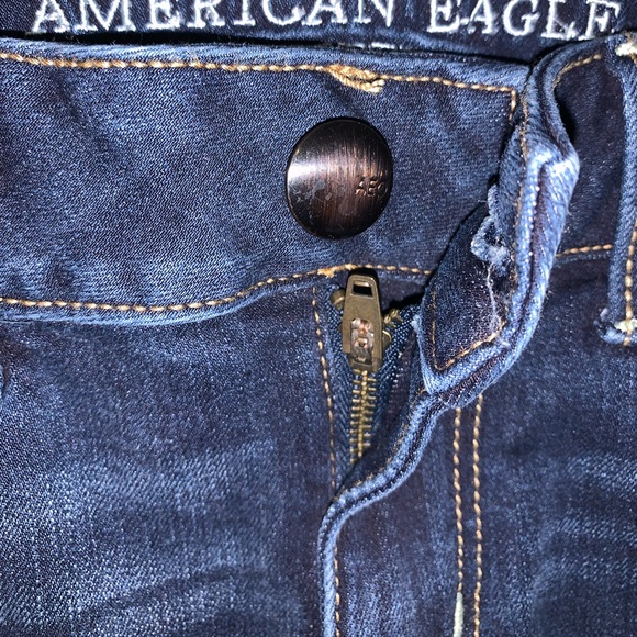 American Eagle Shortie Blue Jean shorts size 0 - Picture 6 of 12